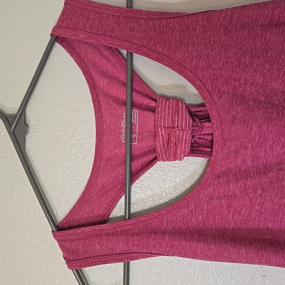 Eddie Bauer Heathered Maroon Racerback Tank Size Medium - Picture 4 of 7
